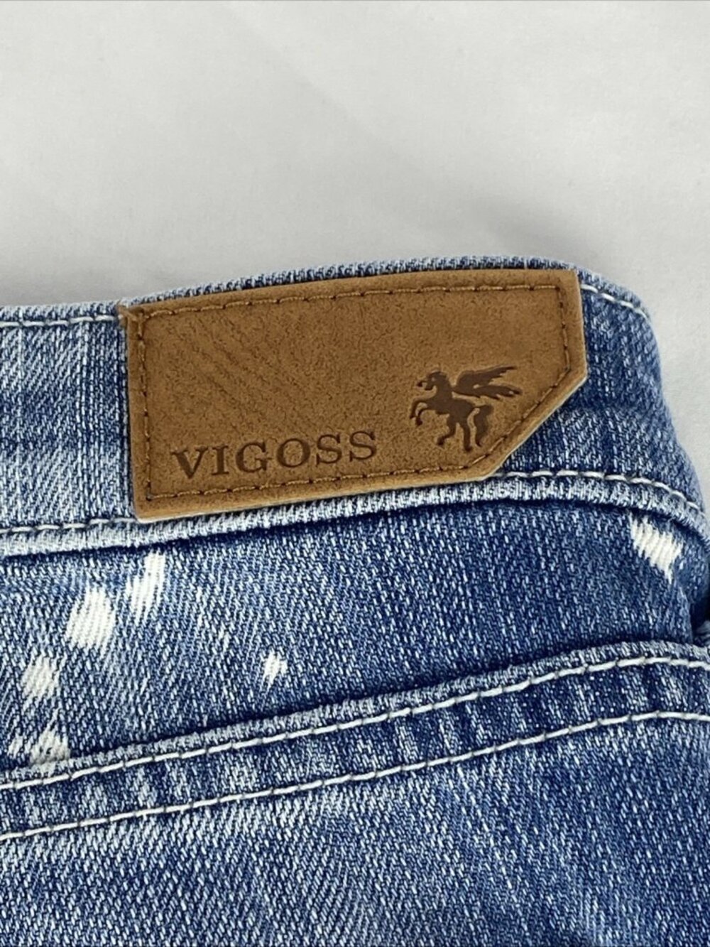 Vigoss Bermuda 5 Pocket Stretch Denim Cuffed Shorts Lowrise Womens / Jrs Size 7 - Picture 11 of 11